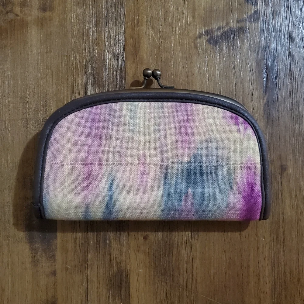 New Women's Vintage Urban Outfitters Ball Clasp Tie Dye Coin Purse Clutch Wallet